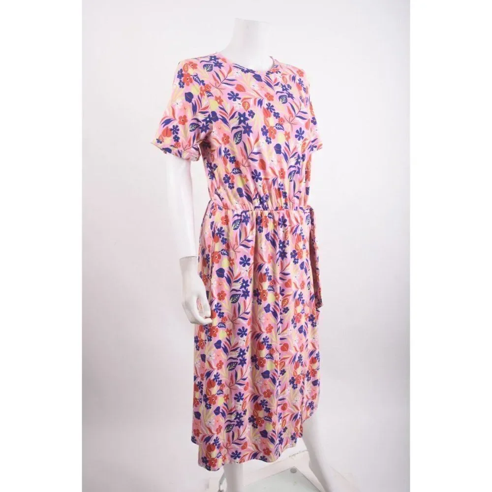 Boden Womans Amanda Midi Dress UK 14R US 10 Pink Multicolor Floral NWT - Picture 2 of 6